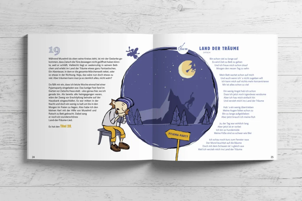 Ztsch der Zwerg – Meine Welt Illustrationen und Buchlayout von jographic.at
