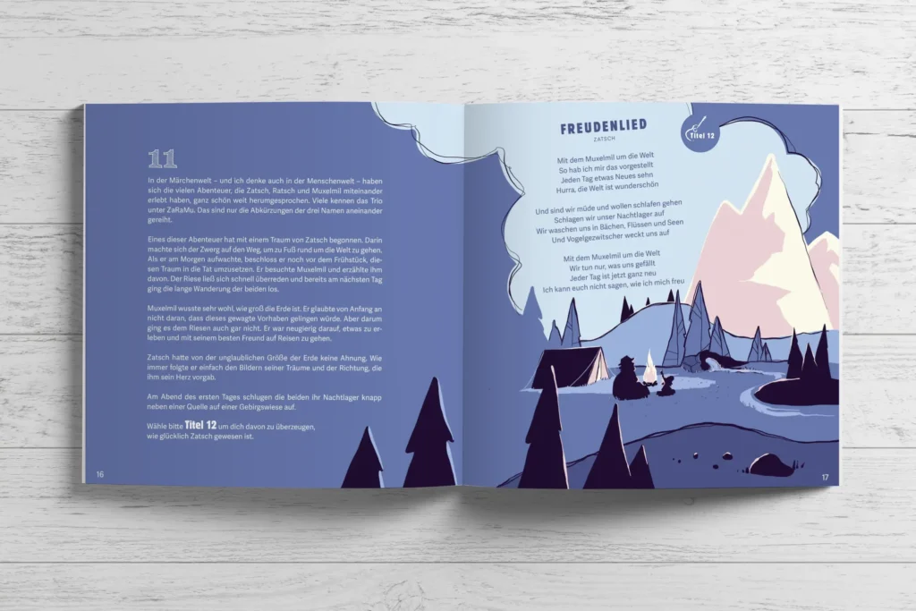 Ztsch der Zwerg – Meine Welt Illustrationen und Buchlayout von jographic.at